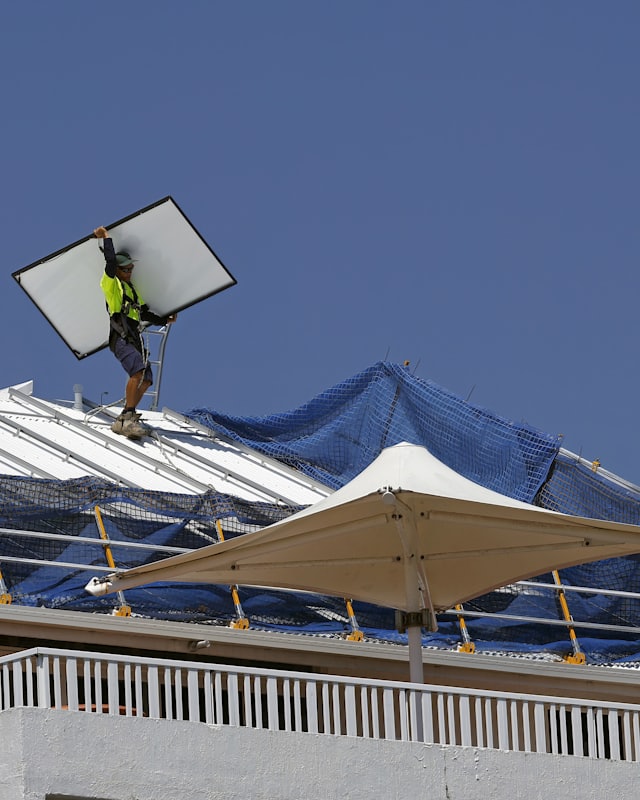 Builders and tradespeople at work