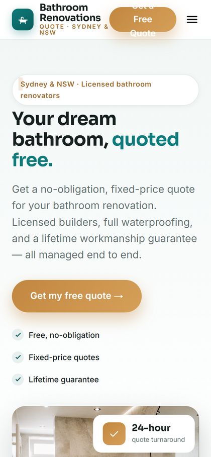 bathroomrenovationsquote.com.au: Mobile