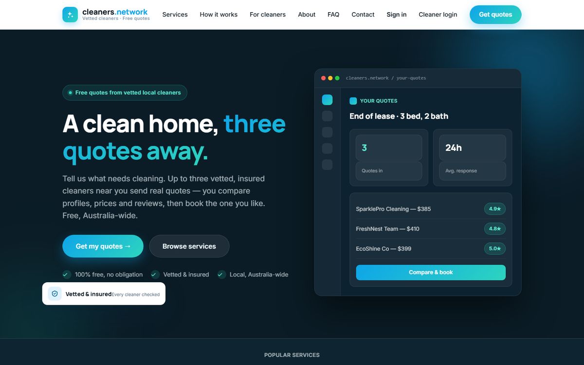 cleaners.network: Home page